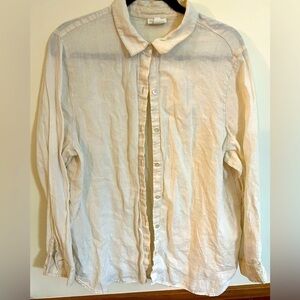 Vintage J. Jill 2001 Linen Button Down Top Large